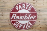 5' Rambler Parts & Service Double Sided Porcelain Sign TAC 6 & 5