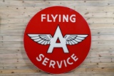 6' Flying A Service w/ Logo Double Sided Porcelain Identification Sign TAC 8