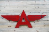 Flying A Logo Diecut Single Sided Porcelain Sign TAC 6.75