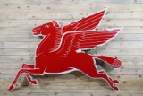 Mobil 4 Piece Cookie Cutter Pegasus Single Sided Porcelain Sign TAC 8.25
