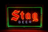 Stag Beer Single Sided Porcelain Neon Sign TAC 7