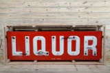 8' Liquor Single Sided Porcelain Neon Sign TAC 8.5