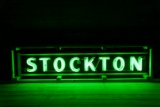 7' Stockton Single Sided Porcelain Rolled Edge Neon Sign TAC 8.5