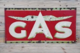 Flying A Chicken Wing GAS Double Sided Porcelain Sign TAC 6