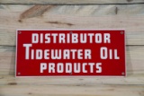 Tidewater Oil Products Distributor Single Sided Porcelain Sign TAC 9.25