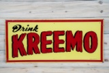 1961 Drink Kreemo Single Sided Tin Metal Sign TAC 7.5