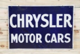 Chrysler Motor Cars Double Sided Porcelain Sign TAC 5