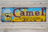 Camel Cigarette w/ Logo Single Sided Porcelain Sign TAC 5.5