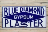 Blue Diamond Gypsum Plaster Single Sided Porcelain Sign TAC 9