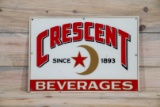 Crescent Beverages Single Sided Tin Embossed Metal Sign TAC 8.9