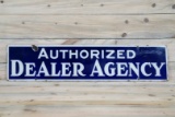 Authorized Dealer Agency Single Sided Porcelain Sign TAC 7.5