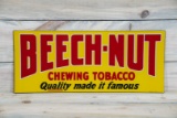 Beech-Nut Chewing Tobacco Single Sided Tin Metal Sign TAC 8.9