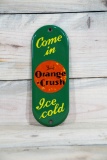 Drink Orange Crush Come In Ice Cold Single Sided Porcelain Door Push Sign TAC 9