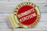 Associated Burnbrite Kerosene Metal Diecut Flange Sign TAC 8.9