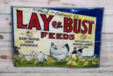 Park & Pollard Lay & Bust Feeds Single Sided Tin Embossed Metal Sign TAC 6