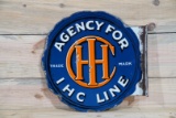 Agency For IHC Line Porcelain Diecut Flange Sign TAC 6.9