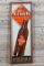 Drink Orange Crush Single Sided Tin Embossed Metal Vertical Sign TAC 9