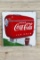 Drink Coca-Cola Ice Cold w/ Motor Style Dispenser Single Sided Porcelain Sign TAC 9.5