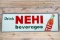 Drink Nehi Beverages Single Sided Tin Embossed Metal Sign TAC 9.5