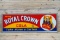 1942 Drink Royal Crown Cola w/ Six Pack Single Sided Tin Embossed Metal Sign TAC 9