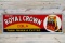 Drink Royal Crown Cola w/ Six Pack Graphics Single Sided Tin Embossed Metal Sign TAC 8.5