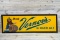 Drink Vernor's Ginger Ale Single Sided Tin Embossed Metal Sign TAC 8.5