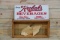 NOS Drink Hrobak's Beverages Single Sided Tin Embossed Metal Sign TAC 9.75