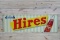 Drink Hires Single Sided Tin Embossed Metal Sign TAC 8.9