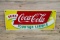 Drink Coca-Cola Fountain Service Single Sided Porcelain Sign TAC 9.75