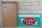 Enjoy Double Cola w/ Privilege Panel & Original Box Single Sided Tin Embossed Metal Sign TAC 9.5