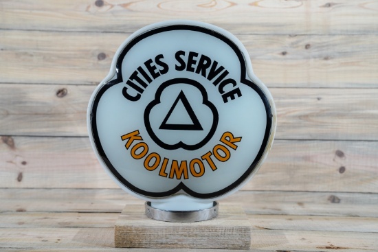 Cities Service Koolmotor Clover Shaped Gas Globe & Lenses TAC 9