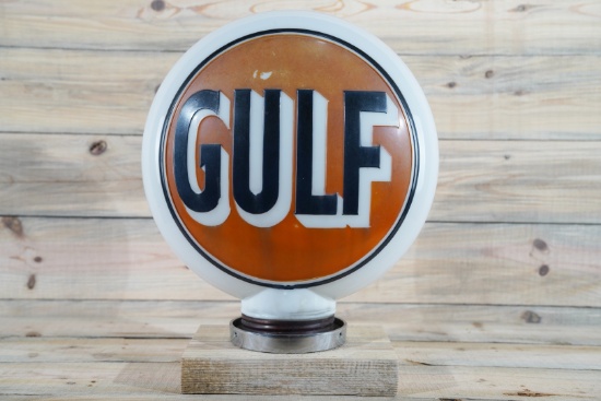 Gulf One-Piece Cast (OPC) Milk Glass Globe TAC 8.75