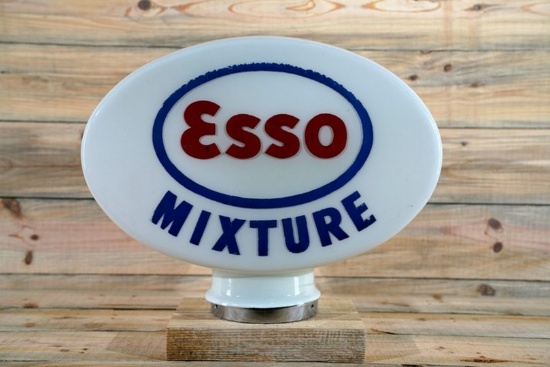 ESSO Mixture One-Piece Baked (OPB) Milk Glass Globe TAC 8.5