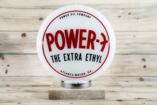 Power-X "The Extra Ethyl" Power Oil Macon Ga. Gas Globe & Single Lens TAC 8
