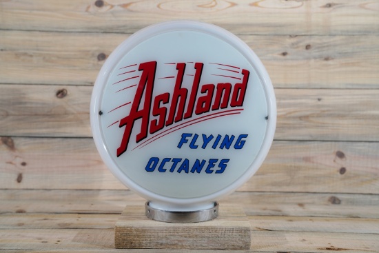 Ashland Flying Octane Gas Globe & 13.5" Lenses TAC 9