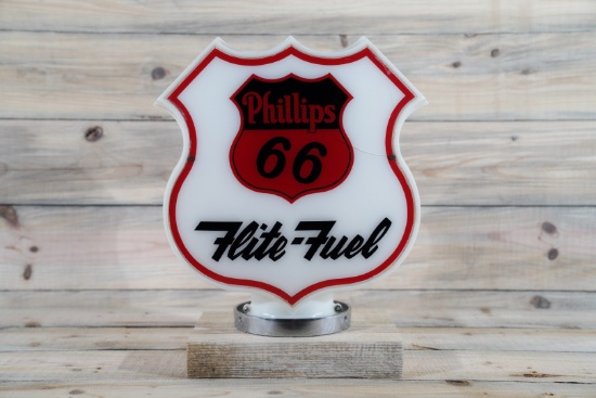 Phillips 66 & Flite Fuel Plastic Shield Gas Globe