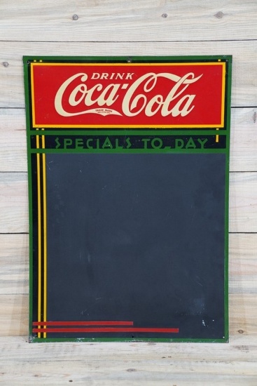 Drink Coca-Cola (Coke) Specials Today SST Embossed Menu Board Sign TAC 7.9