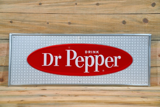 Drink Dr. Pepper Single Sided Tin Embossed Metal Sign TAC 9.5