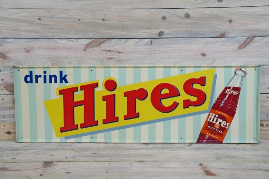 Drink Hires Single Sided Tin Embossed Metal Sign TAC 8.9