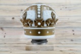 Standard Oil of Indiana Gold Crown One-Piece Cast (OPC) Milk Glass Globe TAC 9+