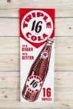 Triple 16 Cola Single Sided Tin Embossed Metal Sign TAC 9.75