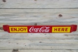 Enjoy Coca-Cola (Coke) Here Porcelain Door Push TAC 9+