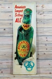 Ballantine's America's Largest Selling Ale Single Sided Tin Embossed Metal Sign