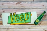 Veep w/ Bottle Single Sided Tin Metal Sign (Cut Out)