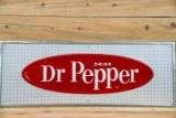 Drink Dr. Pepper Factory Error Single Sided Tin Embossed Metal Sign TAC 9