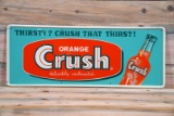 Orange Crush Single Sided Tin Embossed Metal Sign TAC 9