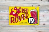 Red Rover Soda 15 Cents & Dog Graphic Masonite Sign TAC 9