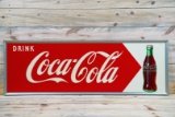 1952 Drink Coca-Cola SST Embossed Metal Sign TAC 9