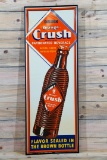 Drink Orange Crush Single Sided Tin Embossed Metal Vertical Sign TAC 9