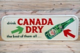 Drink Canada Dry Single Sided Tin Embossed Metal Sign TAC 9